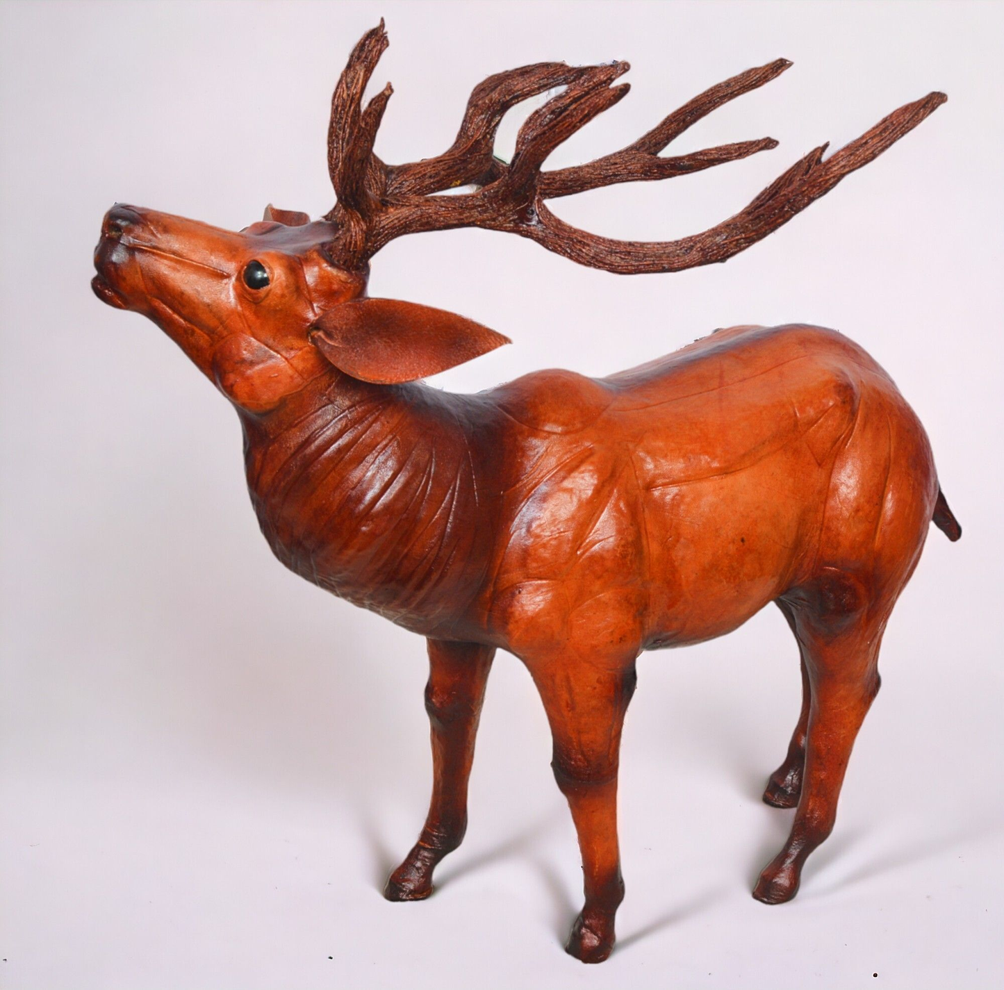 VMSK HandiCrafts Reindeer | Leather | 18” Inch | Dark Brown | Premium Showpiece