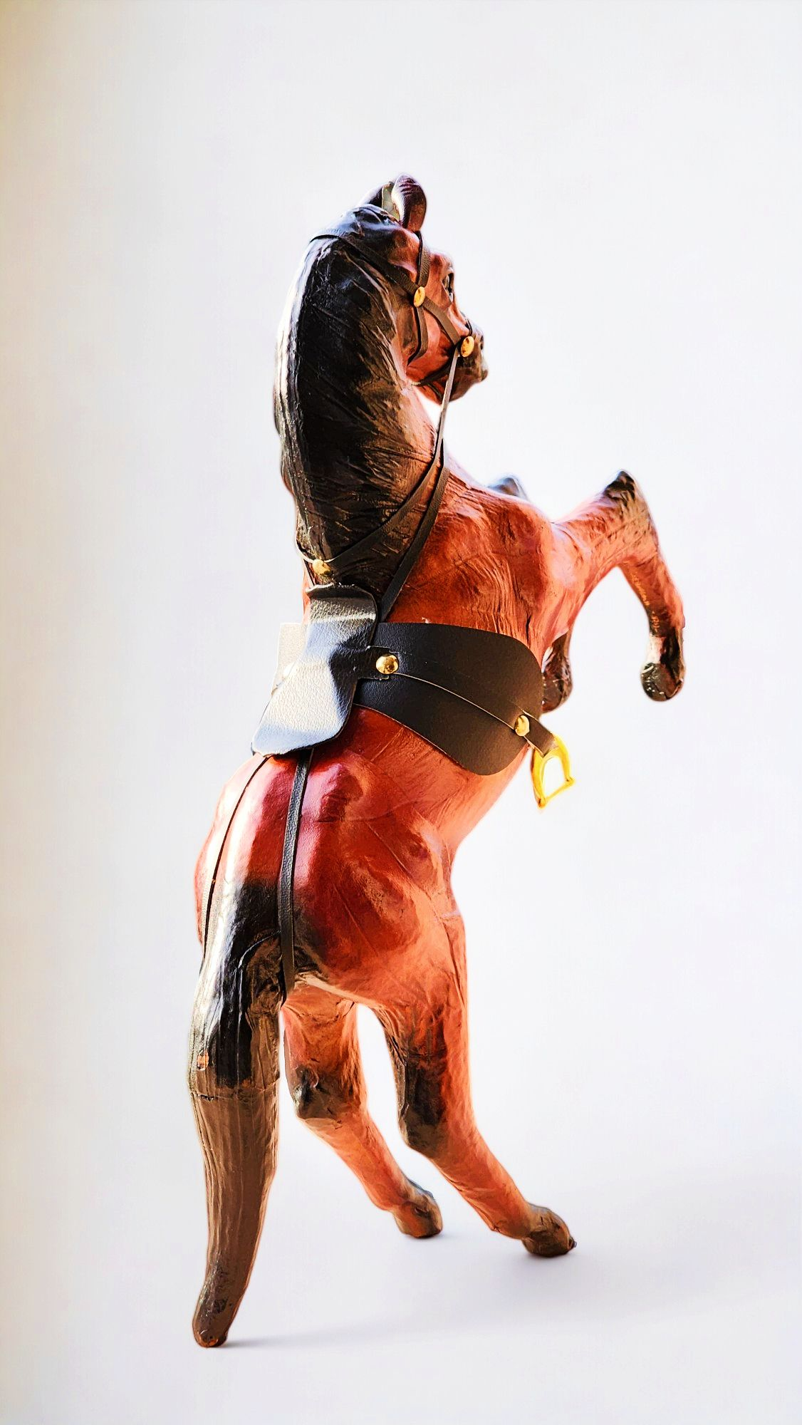 VMSK HandiCraft Jumping Horse | 12” Inch | Brown | Decorative Showpiece