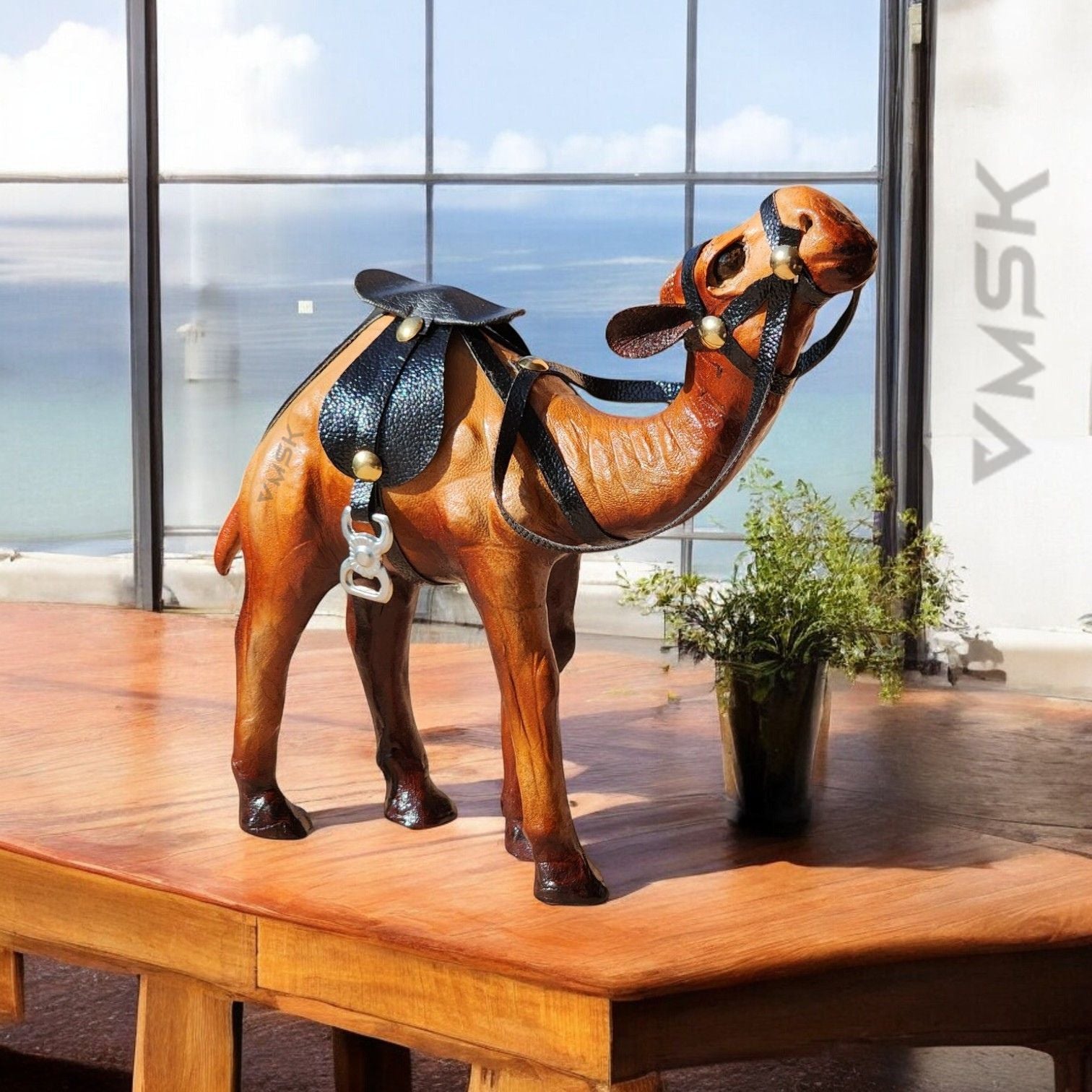 VMSK HandiCraft Standing Camel | 6” Inch | Brown | Decorative Sowpiece