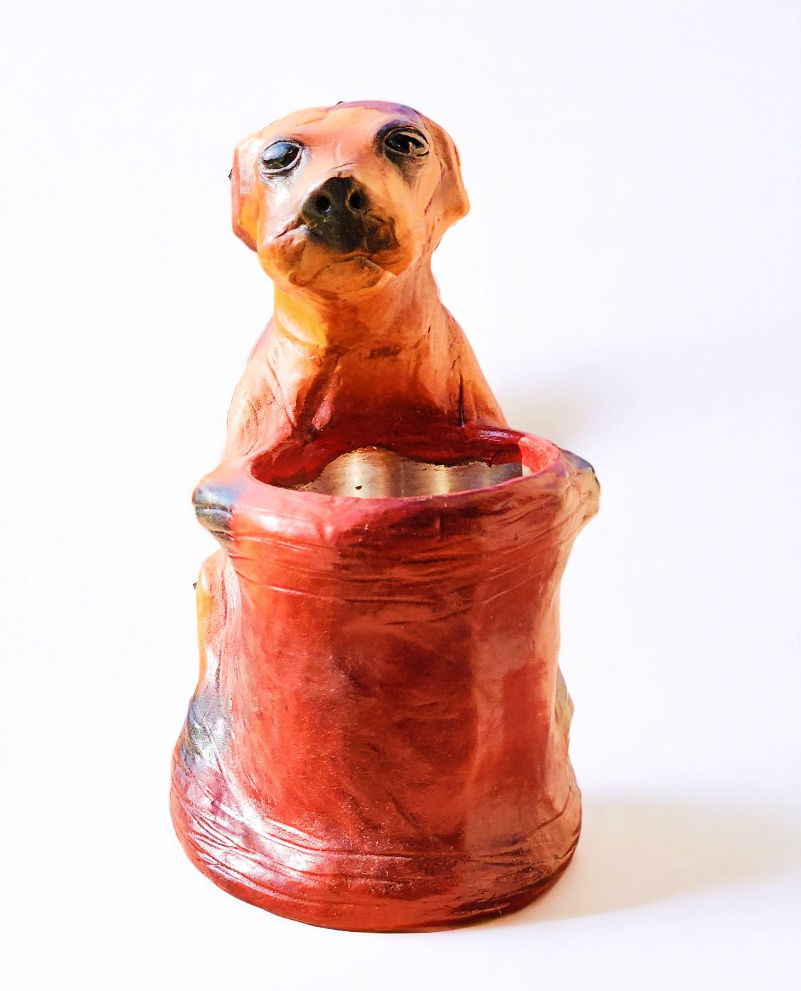 Puppy Pen Holder | 12” Inch | Brown Handmade Showpiece