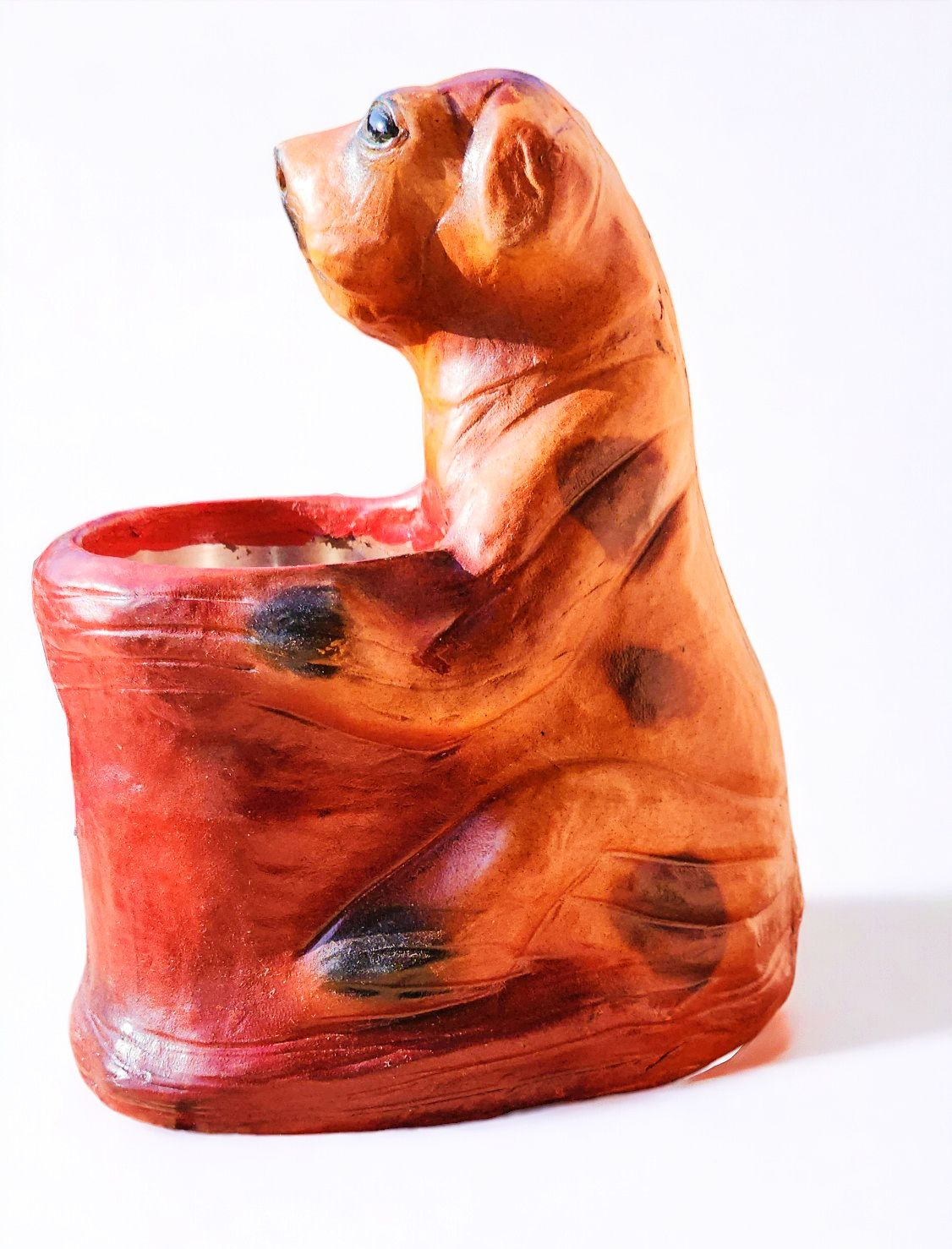 Puppy Pen Holder | 12” Inch | Brown Handmade Showpiece