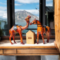 VMSK HandiCraft Standing Camel & Standing Horse Set | 12” Inch's Each | Decorative Showpiece