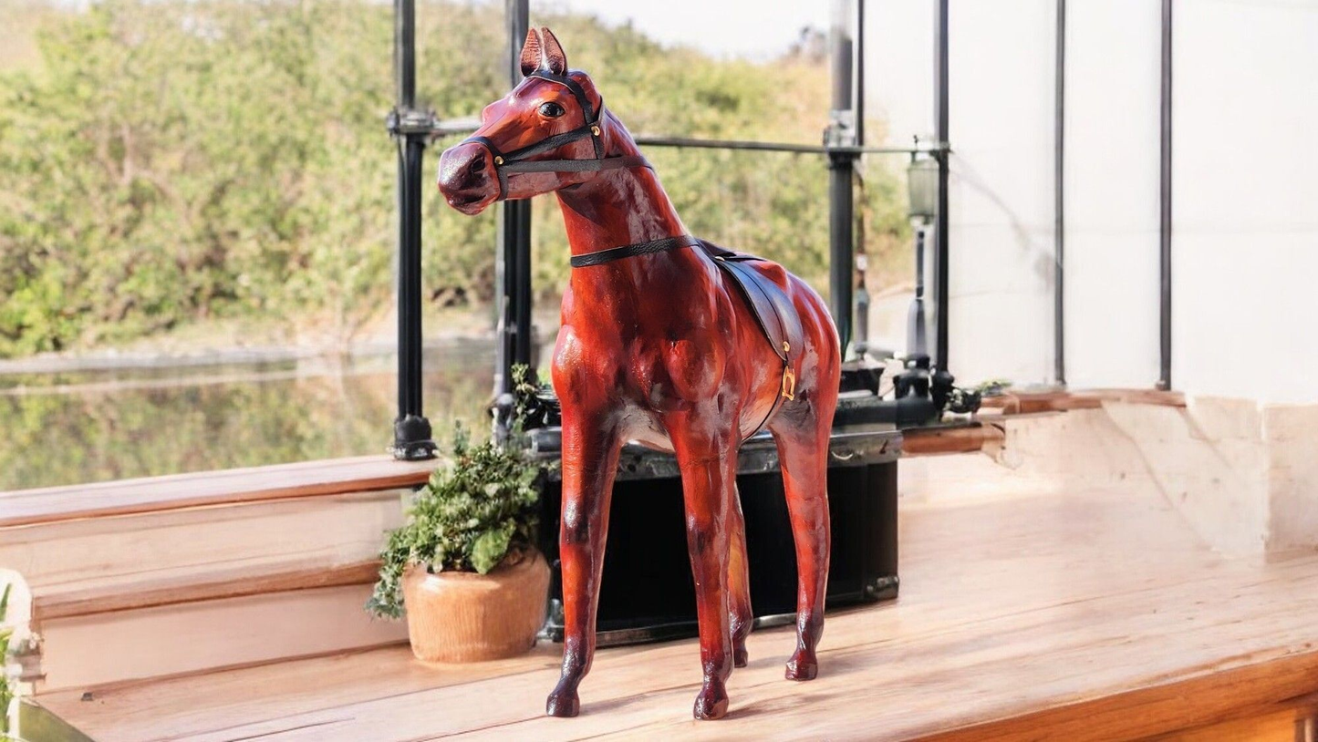 VMSK HandiCraft Standing Horse | 18" Inch's | Premium Decorative Showpiece