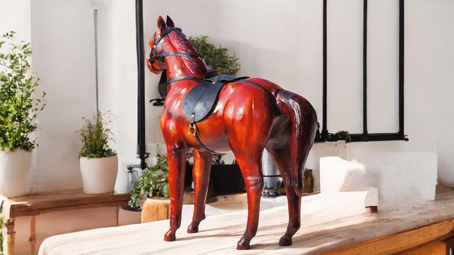 VMSK HandiCraft Standing Horse | 18" Inch's | Premium Decorative Showpiece