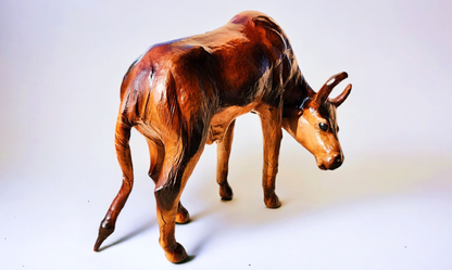 VMSK HandiCraft Cow and Calf Set | 12” Inch | Dark Brown & Lavender Coloured| Premium Decorative Showpiece