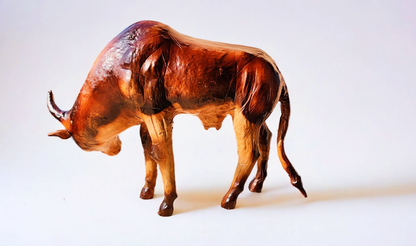 VMSK HandiCraft Cow and Calf Set | 12” Inch | Dark Brown & Lavender Coloured| Premium Decorative Showpiece