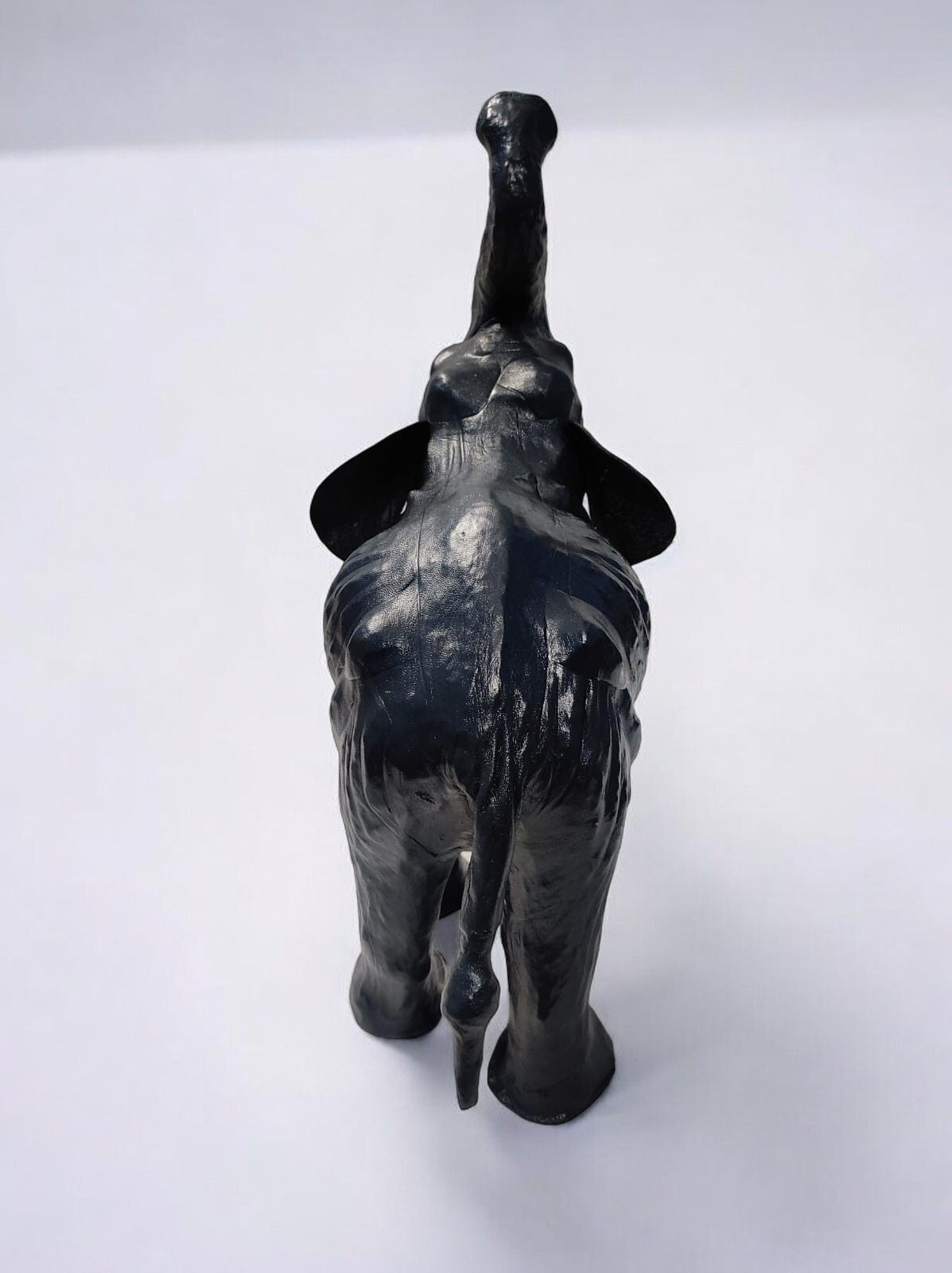 VMSK HandiCrafts Elephant Showpiece| Leather | 12” Inch | Dark Grey & Black| Premium Showpiece