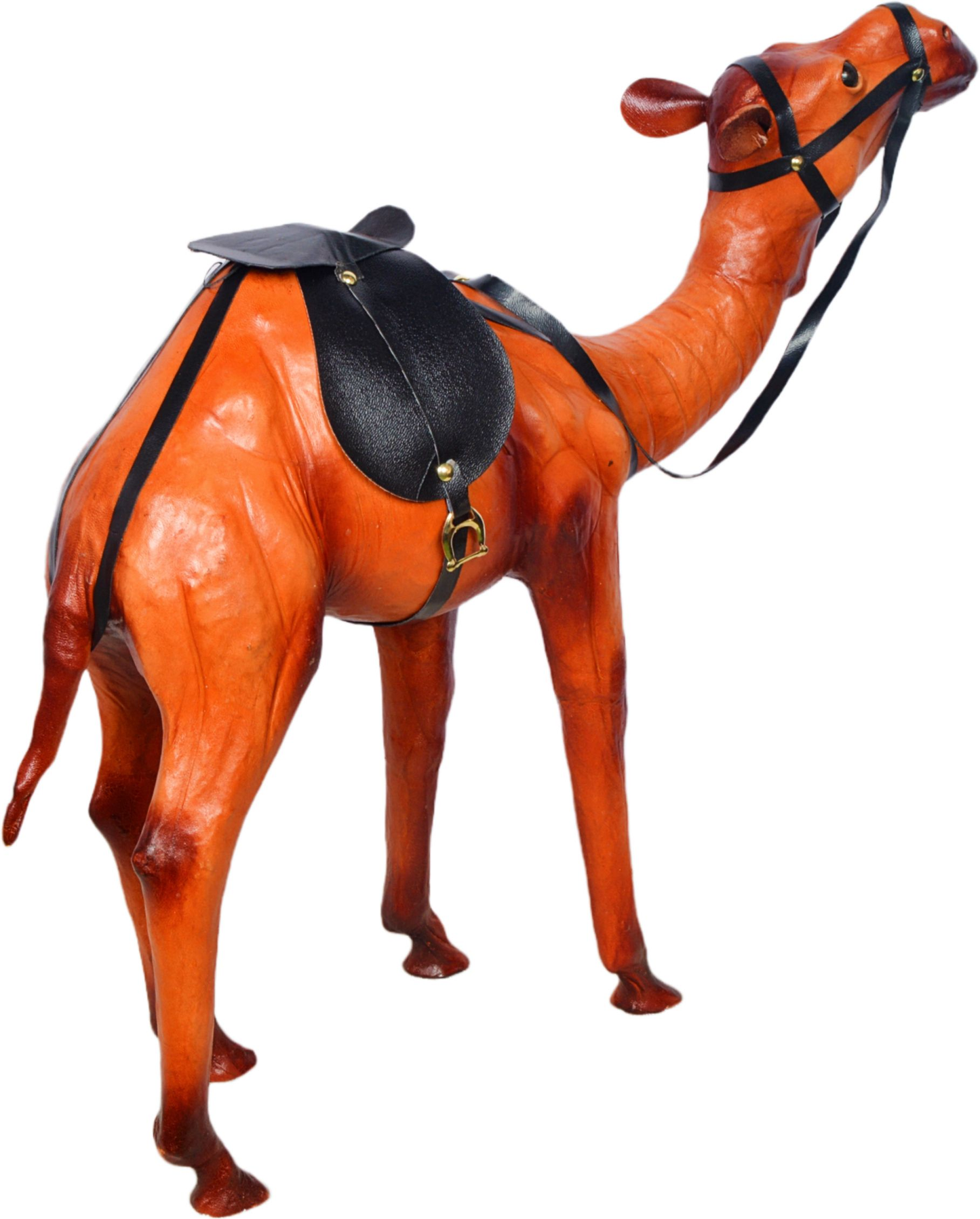 VMSK HandiCrafts Standing Camel | Leather | 12” Inch | Decorative Showpieces