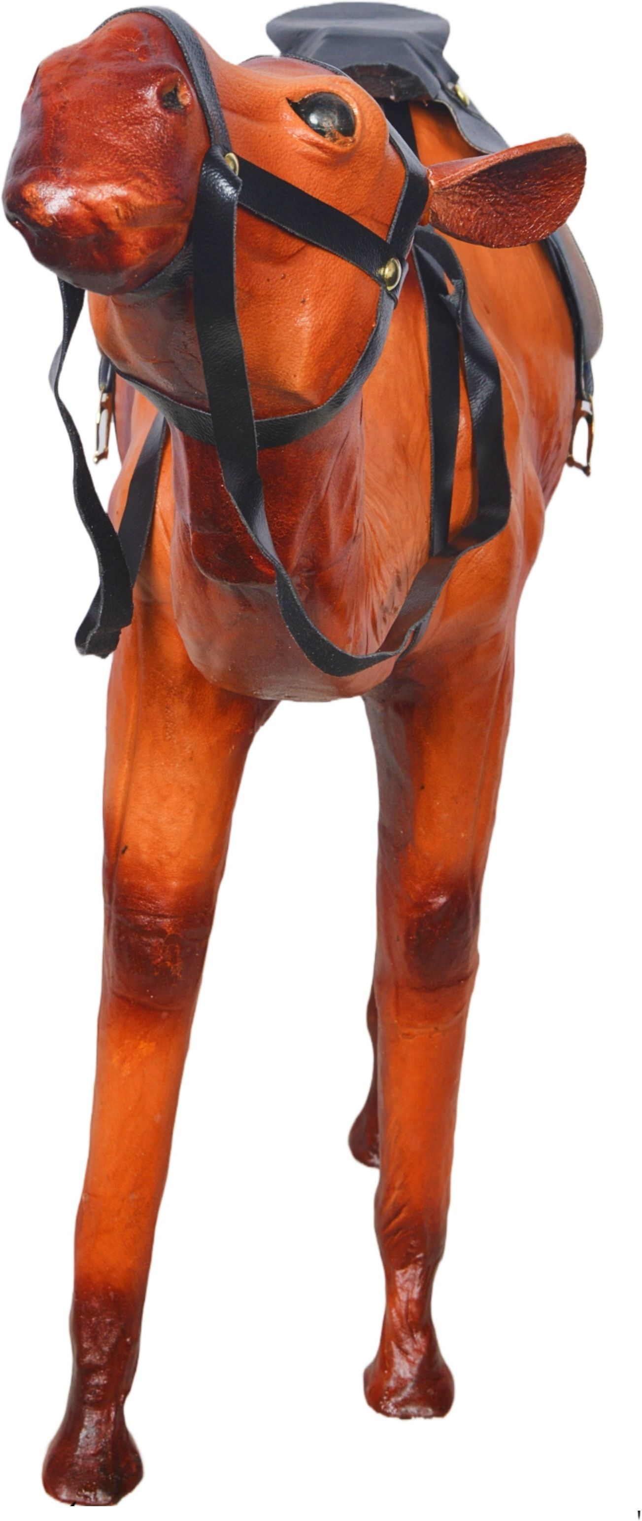 VMSK HandiCrafts Standing Camel | Leather | 12” Inch | Decorative Showpieces