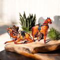VMSK HandiCraft Sitting Camel & Standing Horse Set | 12” Inch's Each | Brown | Decorative Showpieces