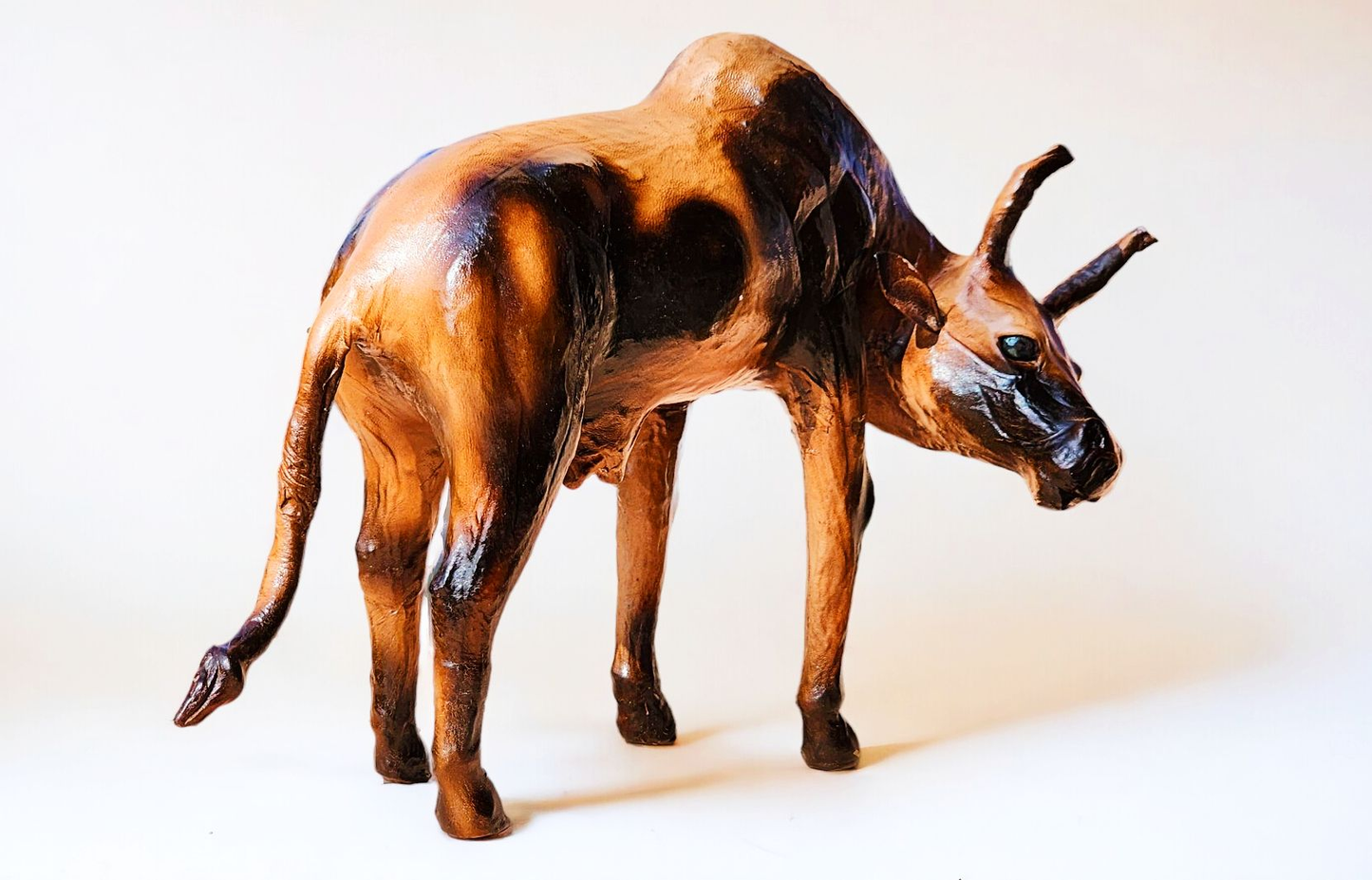 VMSK HandiCraft Cow and Calf Set | 12” Inch | Black & Brown | Premium Showpiece
