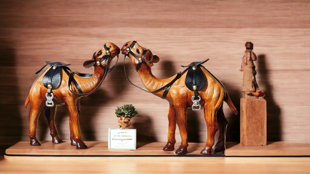 VMSK HandiCraft Camel Set | 6” Inch | Brown | Decorative Shopiece