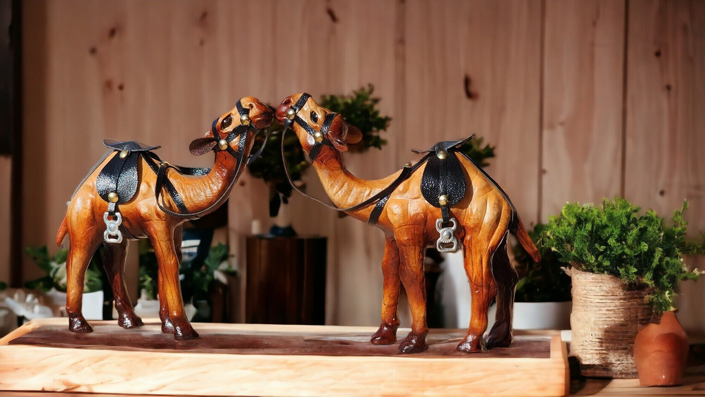 VMSK HandiCraft Camel Set | 6” Inch | Brown | Decorative Shopiece