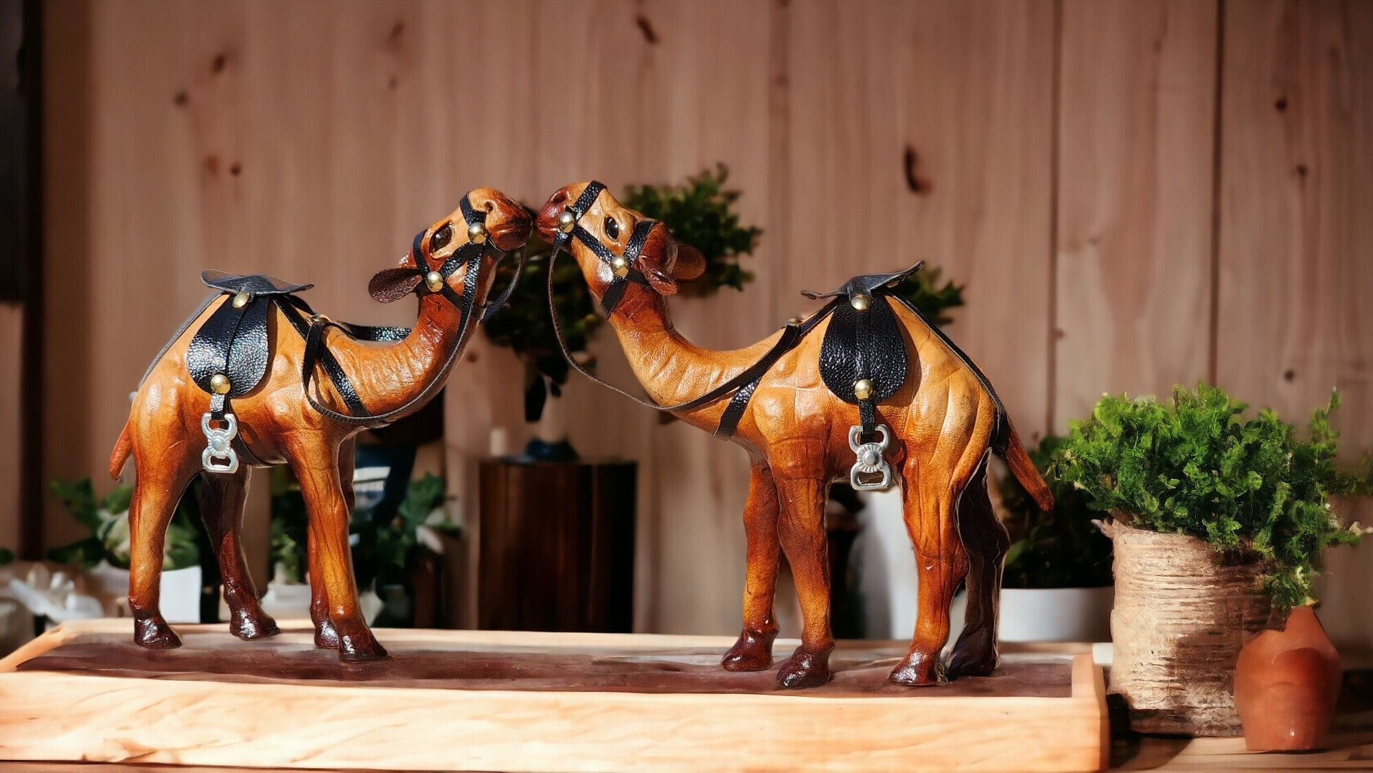 VMSK HandiCraft Camel Set | 6” Inch | Brown | Decorative Shopiece