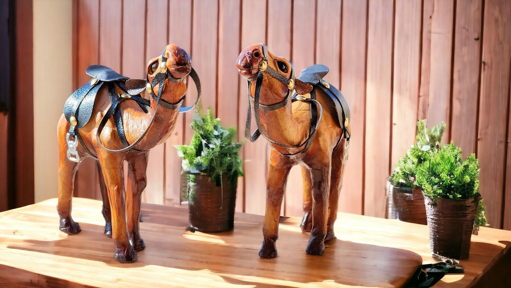 VMSK HandiCraft Camel Set | 6” Inch | Brown | Decorative Shopiece