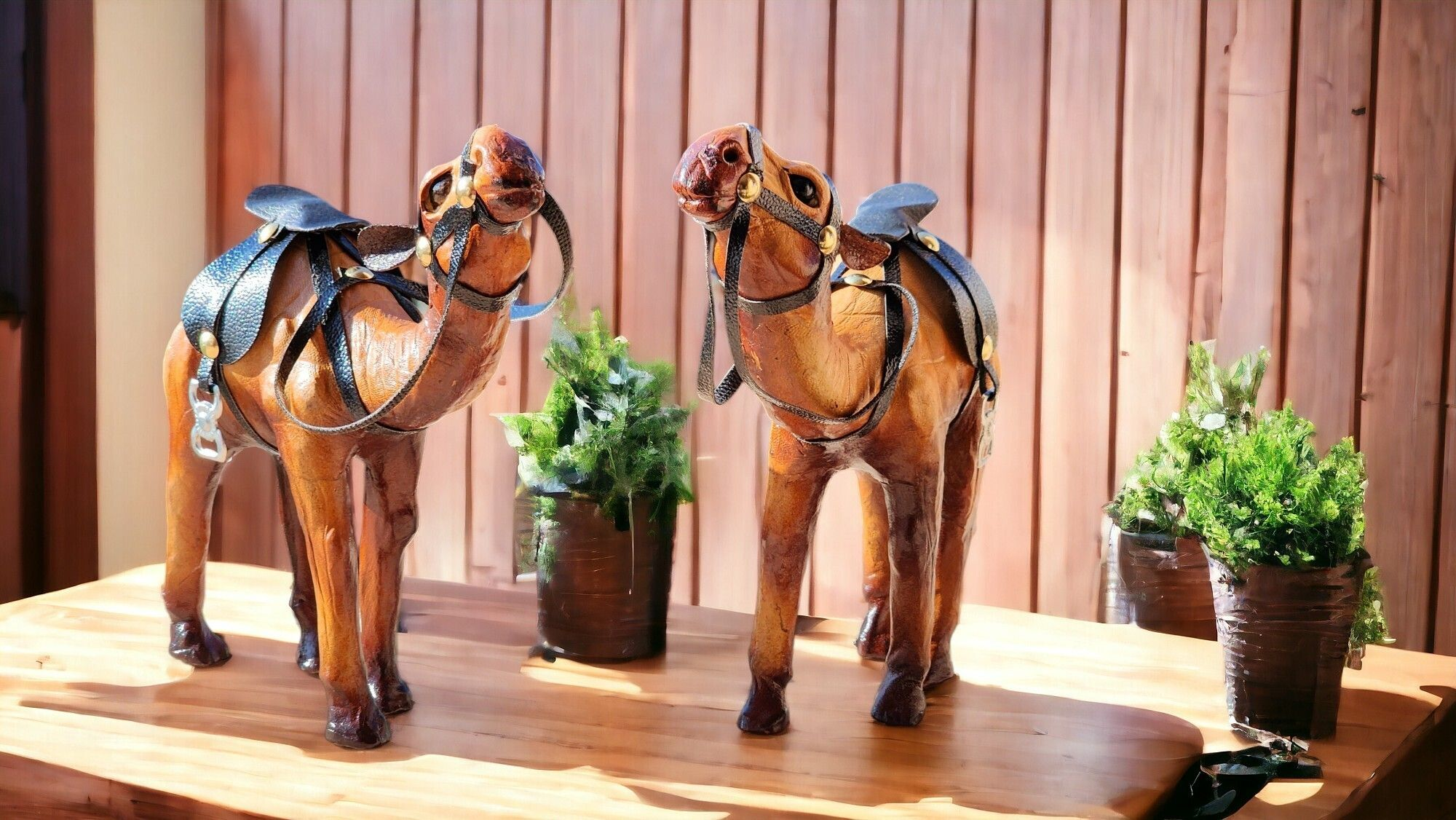 VMSK HandiCraft Camel Set | 6” Inch | Brown | Decorative Shopiece