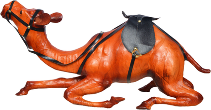 VMSK HandiCrafts Sitting Camel | Leather | 19” Inch's | Decorative Showpiece