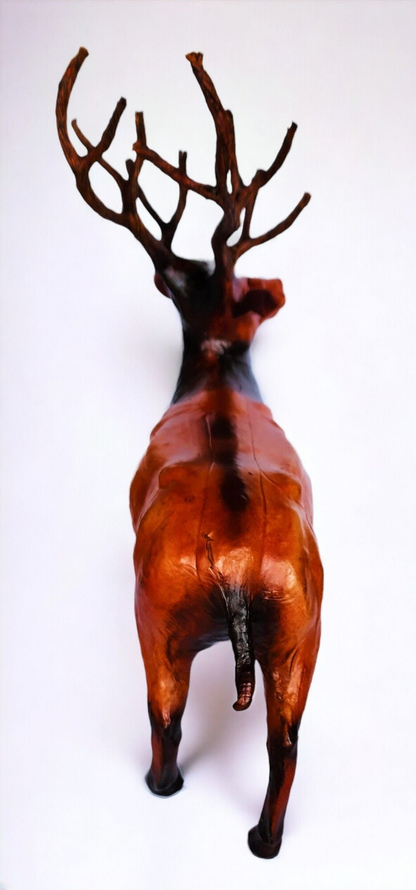 VMSK HandiCrafts Reindeer | Barasingha Showpiece | 12” Inch | Brown | Premium
