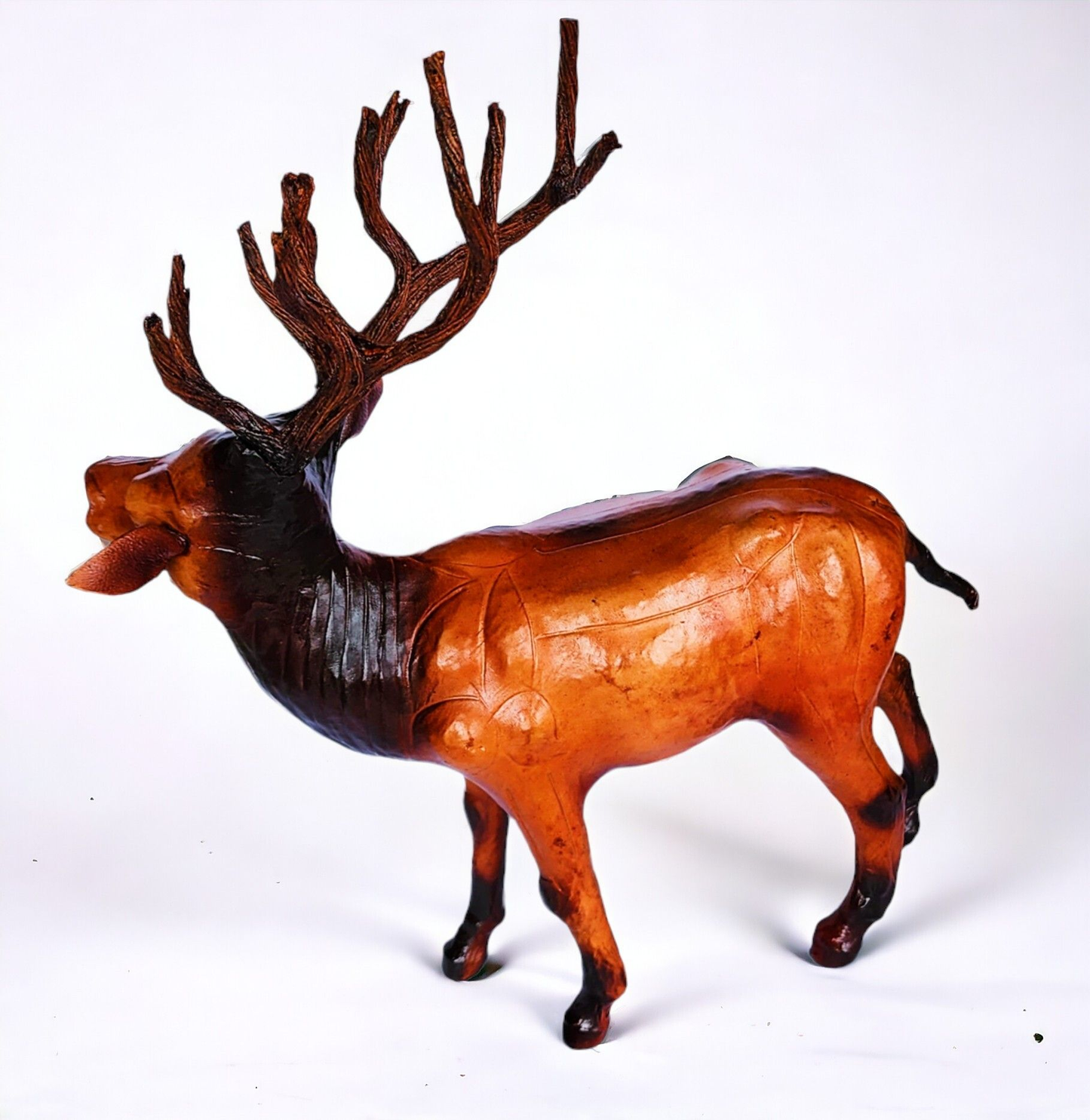 VMSK HandiCrafts Reindeer | Barasingha Showpiece | 12” Inch | Brown | Premium