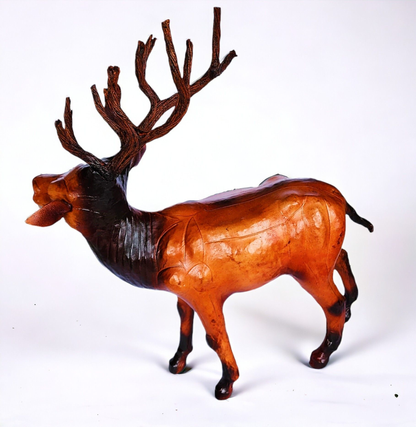 VMSK HandiCrafts Reindeer | Barasingha Showpiece | 12” Inch | Brown | Premium