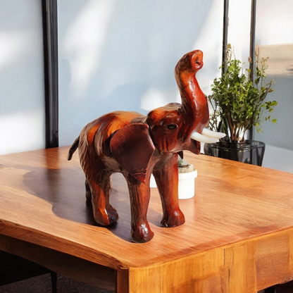 VMSK HandiCraft Elephant | Appu | 6” Inch | Brown | Decorative Showpiece