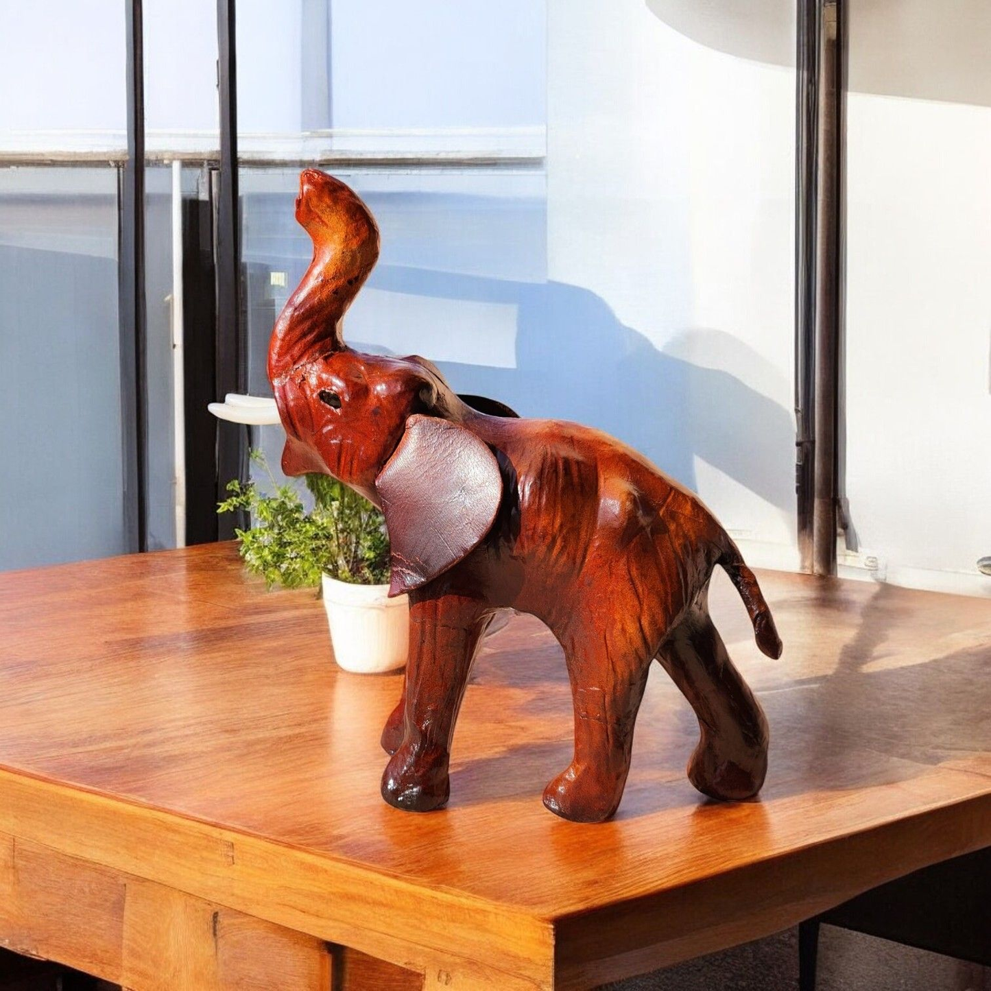 VMSK HandiCraft Elephant | Appu | 6” Inch | Brown | Decorative Showpiece