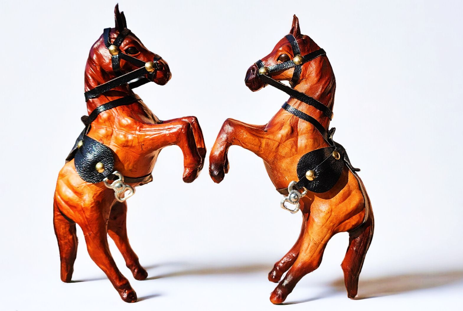 VMSK HandiCrafts Jumping Horse Showpiece Set | 6” Inch | Brown | Decorative Showpiece