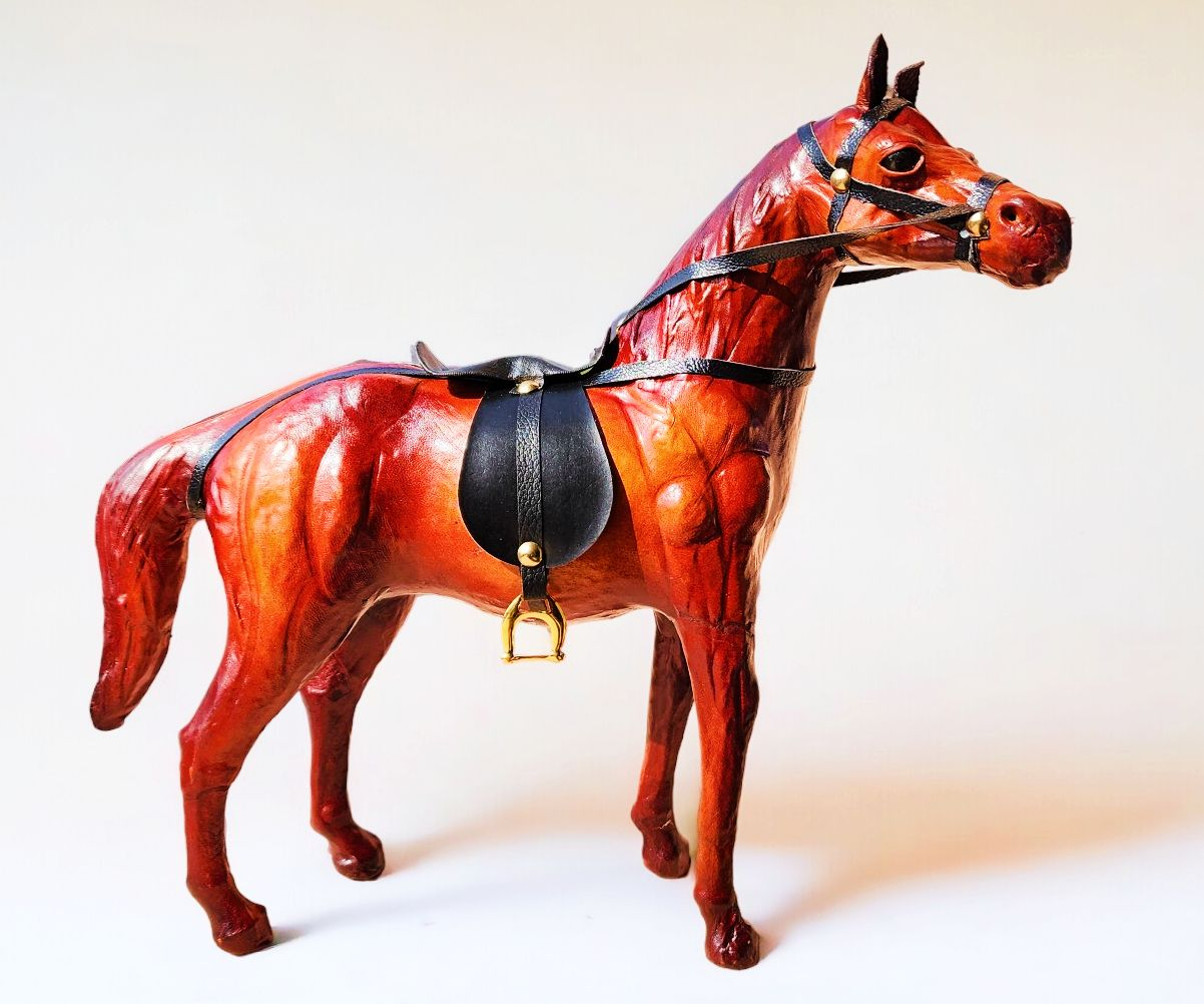 VMSK HandiCraft Standing Horse | 12” Inch | Brown | Decorative Showpiece