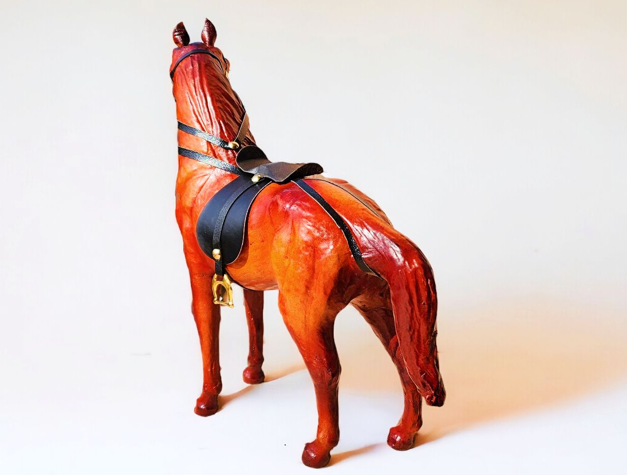 VMSK HandiCraft Standing Horse | 12” Inch | Brown | Decorative Showpiece