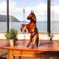 VMSK HandiCraft Jumping Horse | 6” Inch | Brown | Decorative Showpiece