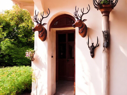 Barasingha Deer Head Wall Hanging Showpiece | Set of 2 | 18”Inch Each
